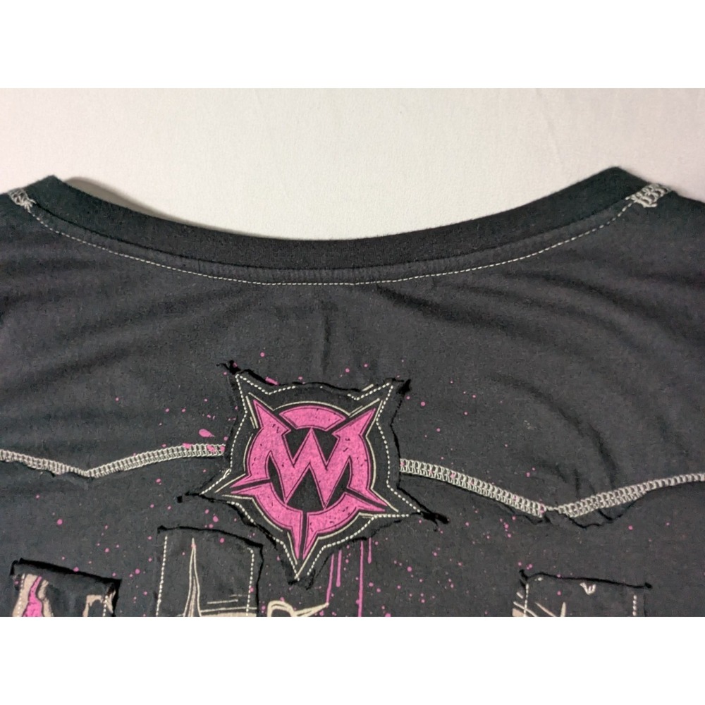 WORNSTAR SIRENS VAMPIRE QUEEN Black Double-Sided Applique T-Shirt‎ - Women 2XL - Picture 15 of 16